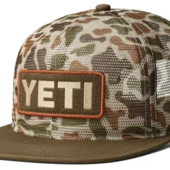 Yeti Mesh Camo Flat Brim Hat - Brown Camo
