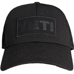 YETI Black On Black Patch Trucker Hat