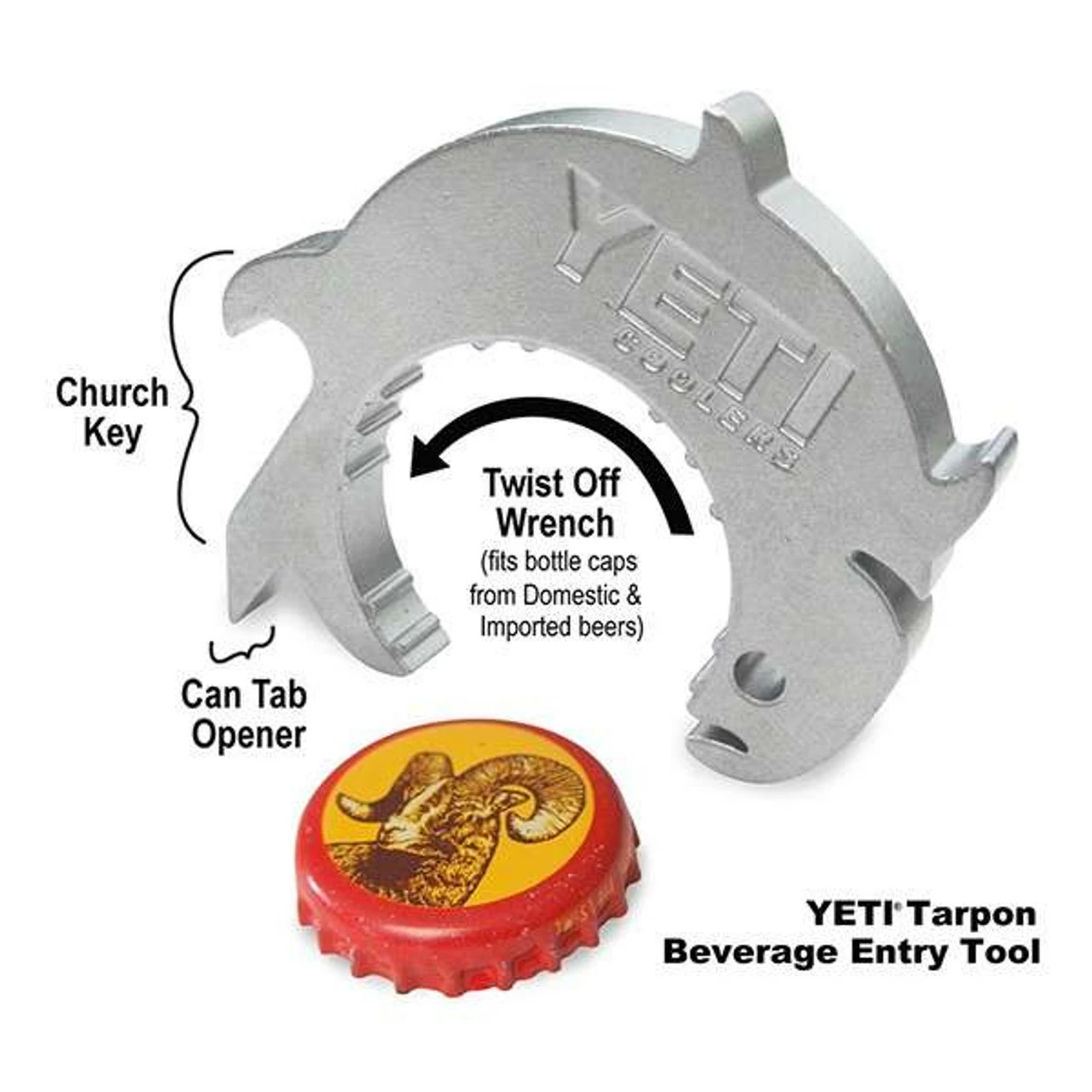 YETI Tarpon Beverage Entry Tool 2 YETI Tarpon Beverage Entry Tool - Image 2